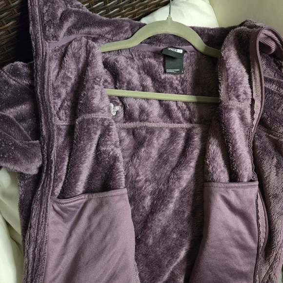 North Face Women's Osito Lux Fleece Jacket Midnight Mauve L RARE Color - Picture 7 of 7
